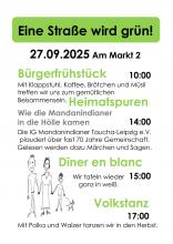 Flyer für die Aktion Eine Straße wird grün